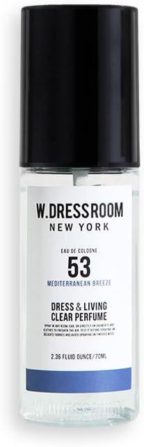 W.Dressroom Perfumes Air Fresheners Home Fragrances Fragrant Room Car Sprays (70ml, No53. Mediterranean Breeze)