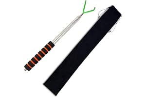 3 in 1 Extendable Disc Golf Retriever, 16 ft - Telescopic Disc Golf Retriever, Disc Retriever with Durable Stainless Steel 3 