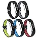 iHillon Compatible with Fitbit Alta/Alta HR/Fitbit Ace Bands, 5-Pack Two-Toned Breathable Silicone Sport Replacement Wristbands with Metal Buckle for Women Men Kids