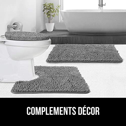 Gorilla Grip Soft Chenille Bathroom Toilet Lid Cover, Machine Washable