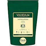 Tè bianco imperiale dell’Himalaya in foglie – Il tè più sano al mondo, ricco di POTENTI ANTIOSSIDANTI, raccolto fresco a mano nel 2019 da piantagioni di alta quota, floreale e invitante, 25 Tazze