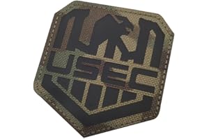 TAIFENG 4PC New Russia Escape from Tarkov Bear USEC IR Reflective Patch Tactical Military Badges Decorative Appliques Hook and Loop Fastener Backing (Color-b)