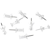 �鶹�� Basics Push Pins, Clear Plastic Head, Steel Point, 100-Count