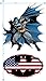 Batman Patriotic Logo USA FLag T Shirt & Exclusive Stickers