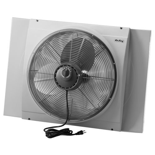 Air King 9166 20 Inch 3560 CFM Whole House Window Mounted Fan with Storm Guard H,