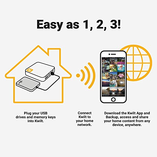 Kwilt2 Personal Cloud Storage Device for iPhone, Android, DSLR Camera, GOPRO, DJI Drone, iXpand - iPhone External Storage. Video Photo Storage Device. Backup Wireless Storage Drive. 16 GB to 16 TB