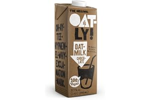 Oatly Oat Milk Chocolate, 32 oz, Pack of 6, Gluten Free, Dairy Free, Sugar Free, Non GMO, Vegan, High Fiber, Calcium & Vitamin Enriched