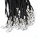 Bingcute 50Pcs Black Satin Necklace Cord 2.0mm Size/20.1 Inch with Lobster Clasp 2