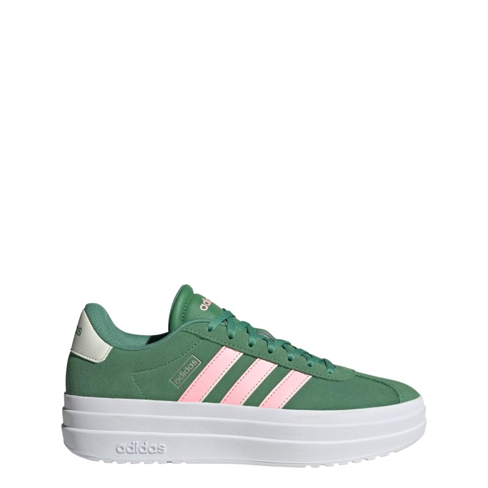 Adidas Womens VL Court Preloved Green/Pink Spark/Ivory 11 Medium Image