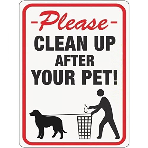 Buy 1 Pcs Plastic Sign Pickup Dog Poop Please Clean Up After Your Pet 