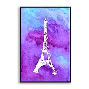Framed Canvas Home Artwork Decoration Watercolor Canvas Wall Art for Living Room, Bedroom - 16x24 inches