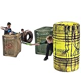 BUNKR Inflatable Battlezone Battle Royale Set (4 Piece) - Compatible with Nerf, Laser X, X-Shot and Boomco