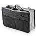 Women Travel Makeup Insert Handbag Organiser Purse Large Liner Organizer Bag Black (Black)