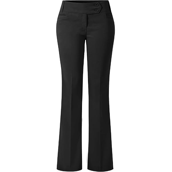 Design by Olivia Women's Stretch Bootcut Dress Pants Work Business Office Pants  Trousers Ladies Slacks Black XS at Amazon Women's Clothing store