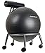 Isokinetics Inc. Brand Adjustable Fitness Ball Chair - Silver Flake on Black Metal Frame Finish - Exclusive: 60mm (2.5