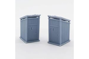 Outland Models Railway Scenery Old West Accessory Outhouse 2 pcs 1:87 HO Scale