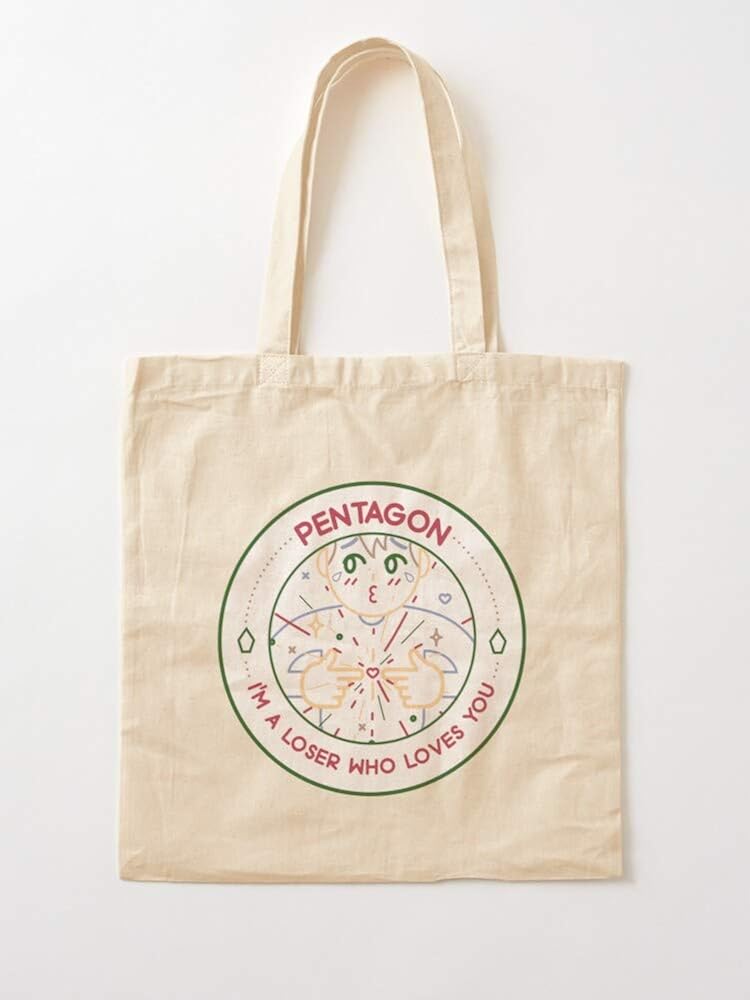 Cotton Tote Bag Pentagon Canvas Grocery Bags Tote Bags with Handles Durable Cotton