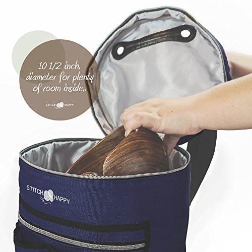 2 Stitch+Happy+Knitting+Bag+Navy