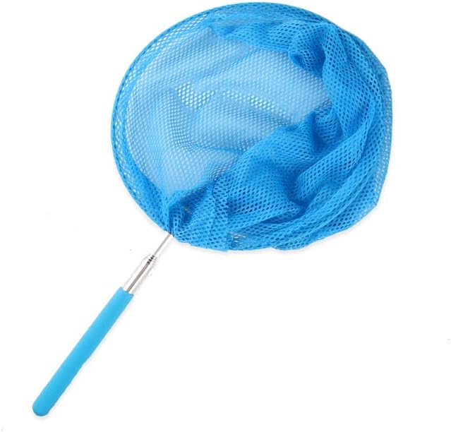 Ogquaton Butterfly Net, Extendable Fishing Net Insect Bird Net Catcher Garden Colorful Kids Telescopic Butterfly Net With Anti Slip Grip Perfect for Catching Bugs Insect Small Fish blue