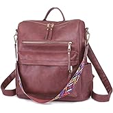 HGWSSY Women's Fashion Backpack Purse for Women Leather Multipurpose Design Ladies Shoulder Bag Travel bag Satchel Handbags