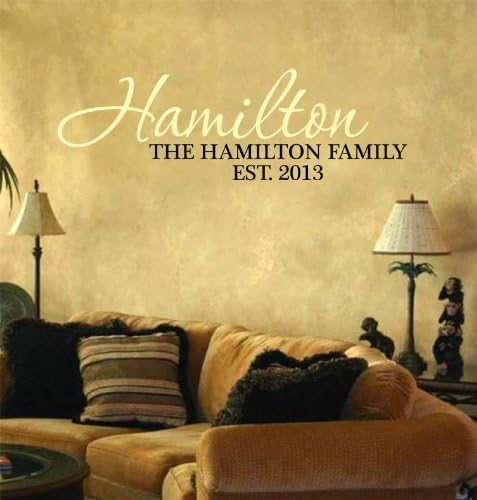 Personalized Monogram Wall Decals - Wedding Gift - Name Vinyl Lettering - Last Name Custom Decal