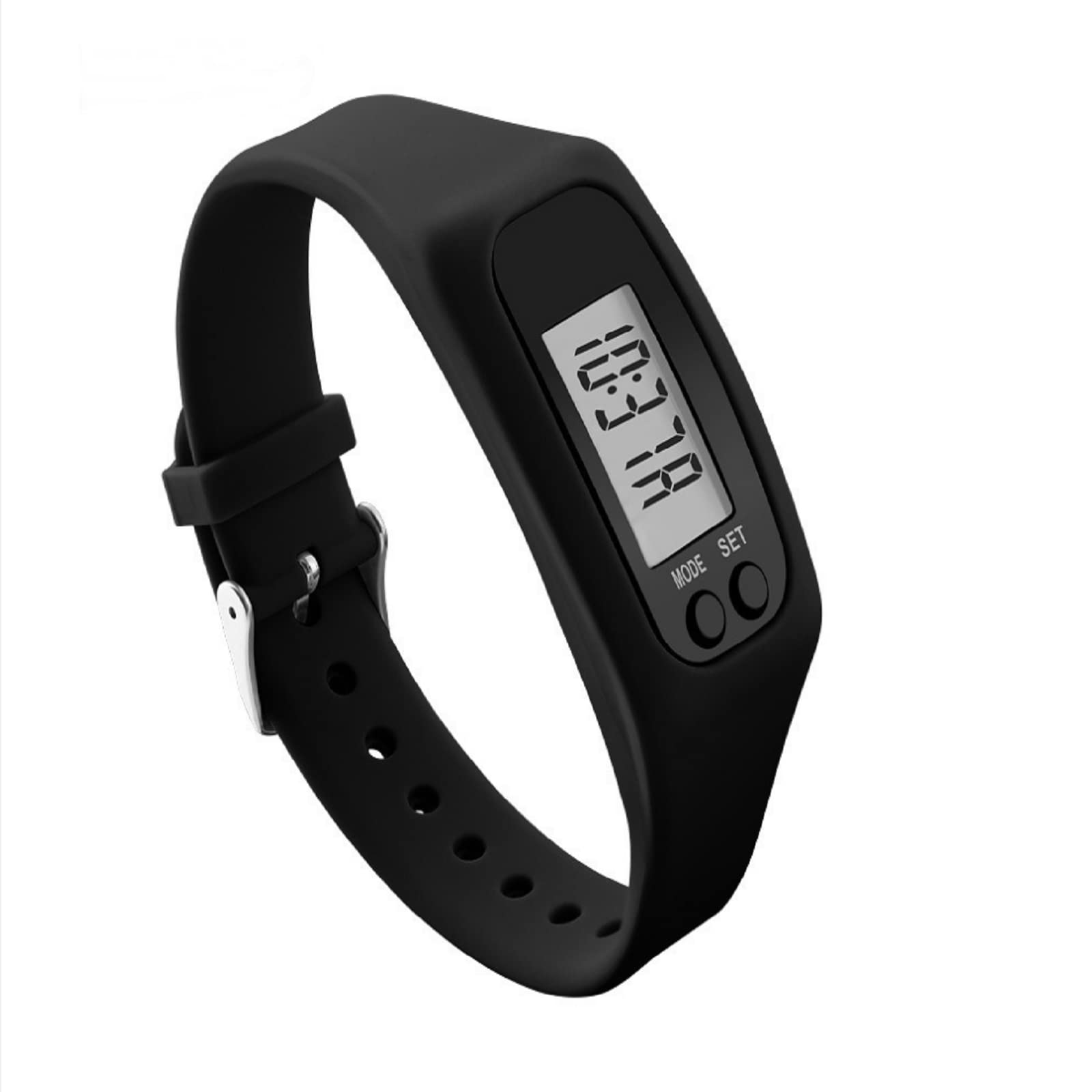 VGEBY Pedometer Step Counter Watch, Smart Bracelet Watch Pedometer Wristband with Step & Calorie Counter Sports Fitness Tracker (black)