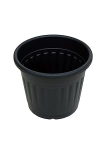 SARO Gardening Flower POTS 12 inch, 5 Pcs Black