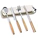 Portable Flatware Set, Travel Camping Cutlery Set, Knife Spoon Chopsticks Set, Portable Travel Silverware Dinnerware UtensilSet with a Waterproof Organizer box (1 set beachwood set)