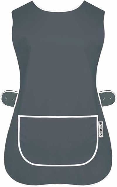 LINEN CLOSET Unisex Tabard Aprons with Pockets for Kitchen Cleaning