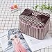 HOYOFO Makeup Bag Large Cosmetic Bags for Women Travel Makeup Organizer Case, Coffee Stripe