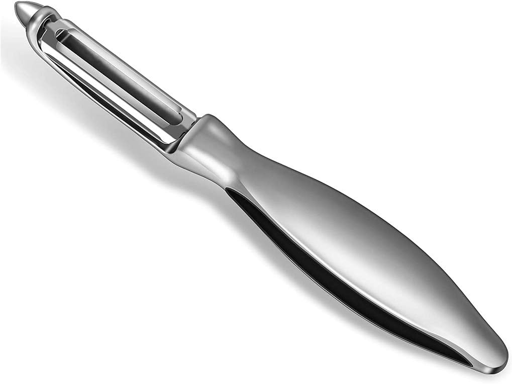 Vegetable Peeler Potato Peeler for Kitchen, Hercaise Multifunctional Fruit Peeling Tool with Rotary Blade, Potato Eye Remover & Ergonomic Handle for Veggie, Tomato, Apple, Carrot (Silver)