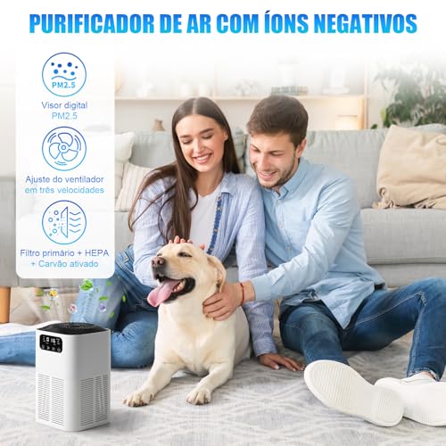 110 V Purificador de Ar para Quarto, Purificador de Ar para e Animais de Estimação, Ionizador de Ar Negativo