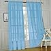 Elegant Comfort® 2 Piece Solid SHEER PANEL with ROD POCKET - Window Curtain 60-inch width X 84-inch Length - Light Blue