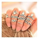 Rings,Lisingtool 10 Pcs/ Set Boho Fashion Arrow Moon Midi Finger Knuckle Rings