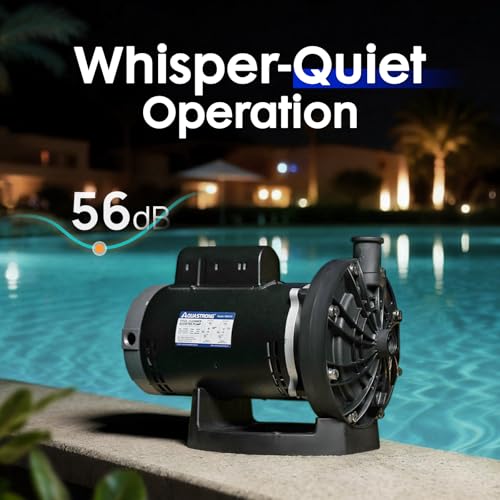 Aquastrong PB4-60 Pool Booster Pump, Pure Copper Motor, 3/4 HP, Dual Voltage 115V/230V, Low Noise, Wide Compatibility, Easy Installation for Pressure-Side Pool Cleaners Vac-Sweep 280, 380, 3900-Black