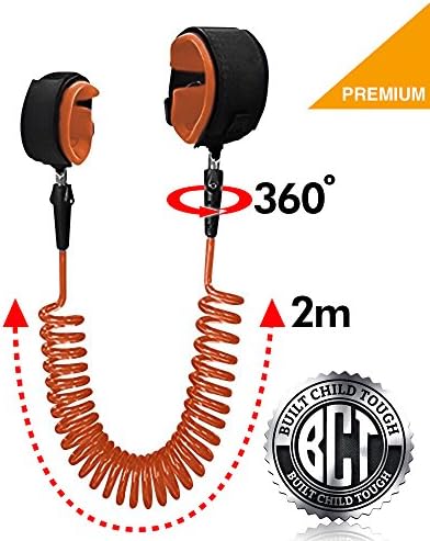 Anti Lost Wrist Link | Toddler Travel | Child Safety Harness | Kid Leash | For Babies & Kids| Great for Outdoor Use | Zoo | Aquarium | Crowded Places | 2 Meters | Blue | Orange
