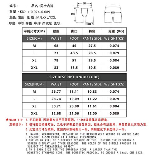 WYILIY Men\'s Christmas Print Slim Breathable Sports Underwear Long Flat Pants Briefs Mens Underwear Men Pack Soft Open Fly Underwear