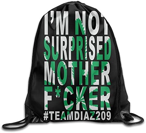 Drawstring Gym Bag Nate Diaz Not Surprised MMA UFC 209 Nylon Home Travel Sport Storage
