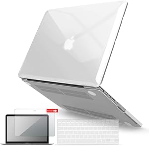 IBENZER MacBook Pro 15 Inch Case 2015 2014 2013 2012 A1398, Hard Shell Case with Keyboard Cover & Screen Protector for Old Version Apple Mac Pro Retina 15, Crystal Clear, R15CYCL+2