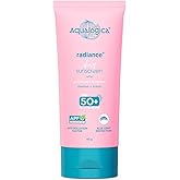 Aqualogica Radiance+ Dewy Face Sunscreen with SPF 50+ & PA+++ | Broad Spectrum Protection & No White Cast | Helps Give Healthy Skin with Watermelon & Niacinamide | 2.82 Oz/80g