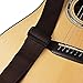 Simtyso Guitar Strap with Leather Ends and Includes Ties for Acoustic Guitars Coffee Color