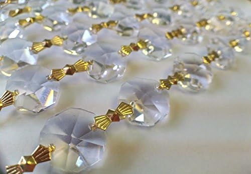 1 Yard Clear Lead Crystal Chandelier Prisms Garland Asfour