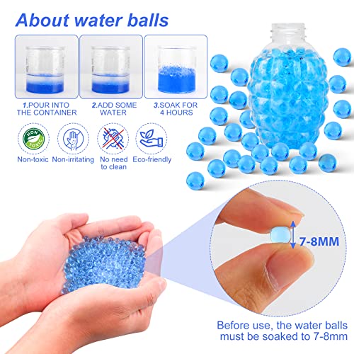 Electric Gel Ball Toy Automatic, Eco-Friendly Water Ball Beads Gun Toy, Water Ball Summer Toy with Water Beads and Goggles, for Outdoor Game, Ages 12+