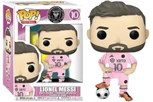 POP! FOOTBALL Lionel Messi Inter Miami Pink Action Figure, Decorative Figure of Lionel Messi Number 10, Messi Juguete, Figura de acción Lionel Messi Soccer (Pink)