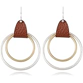 Bohemian Vintage Hoop Hollow Ethnic Dangle Earrings Retro Handmade Earrings Boho Dangle Drop Earrings for Women