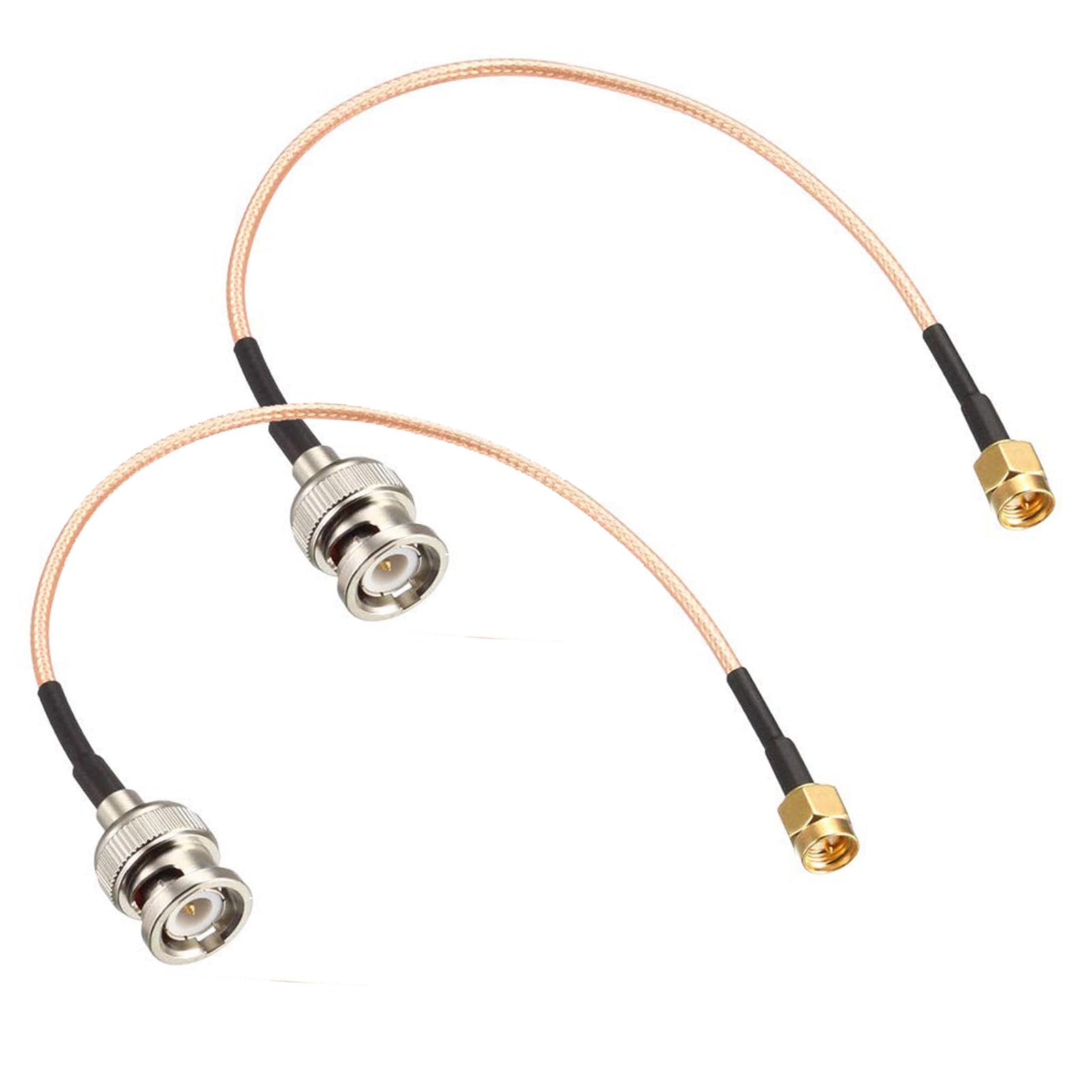 MACHSWON 2 PCS RG316 Coaxial Cable with BNC Male to SMA Male Connectors Low Loss Coax Cable 50 Ohm 1 Ft For CCTV,DVR,Camera,Video Signals