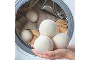 Wool Dryer Balls 2.36in Diameter 1Pack/3Pcs Multiple Size Reusable Fabric Softener Anti-Tangle Static Free for Small Large Wa