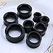 ZS Vintage Natural Brown Black Wood Organic Ear Tunnel Plugs Stretcher Gauges for Men and Women (Black,3/4