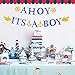 Ahoy Its A Boy Banner Nautical Themed Whale Anchor Sailor Garland Baby Shower Birthday Party Decorations [Large Size]