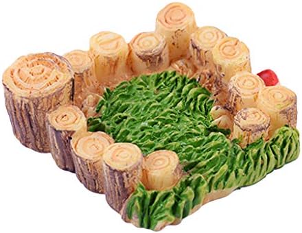 keaiduoa 3D Creative Natural Micro Landscape Ornament Wood Pile Lawn Fairy Garden Decoration House Home Gift